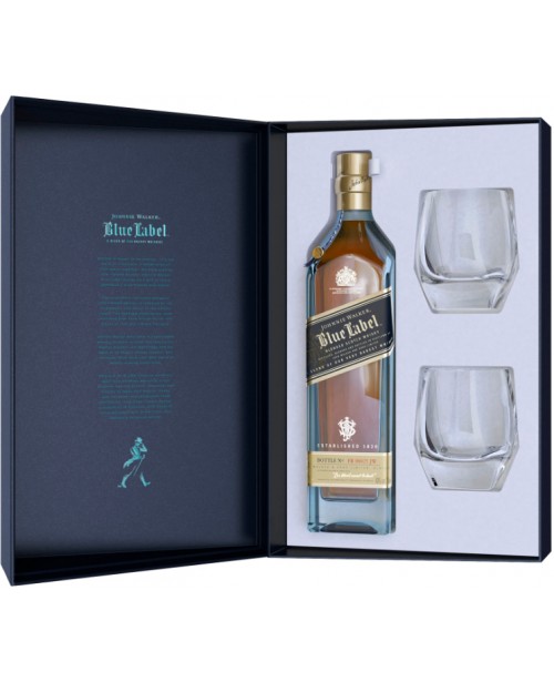 Johnnie Walker Blue Label cu 2 Pahare Cristal Editie Limitata 0.7L Top Johnnie Walker Blue Label cu 2 Pahare Cristal Editie Limitata 0.7L Top