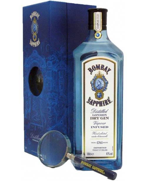 Bombay Sapphire cu Lupa 1L Top Bombay Sapphire cu Lupa 1L Top