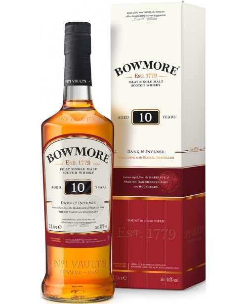 Bowmore 10 Ani Dark & Intense 1L Top Bowmore 10 Ani Dark & Intense 1L Top