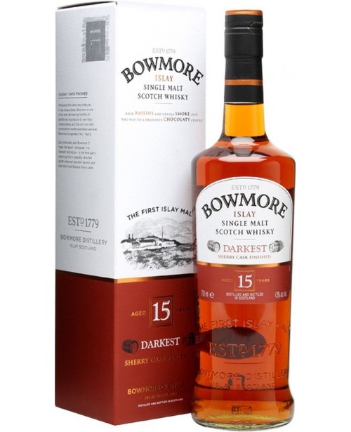 Bowmore 15 Ani Darkest 0.7L Top Bowmore 15 Ani Darkest 0.7L Top