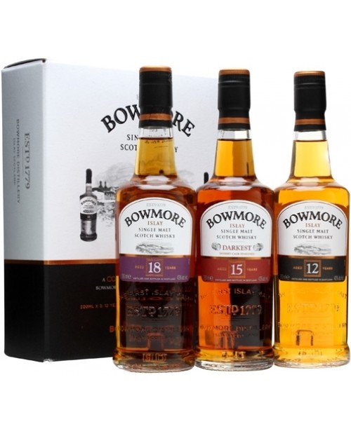 Bowmore Gift Pack (12 Ani, 15 Ani, 18 Ani) Top Bowmore Gift Pack (12 Ani, 15 Ani, 18 Ani) Top