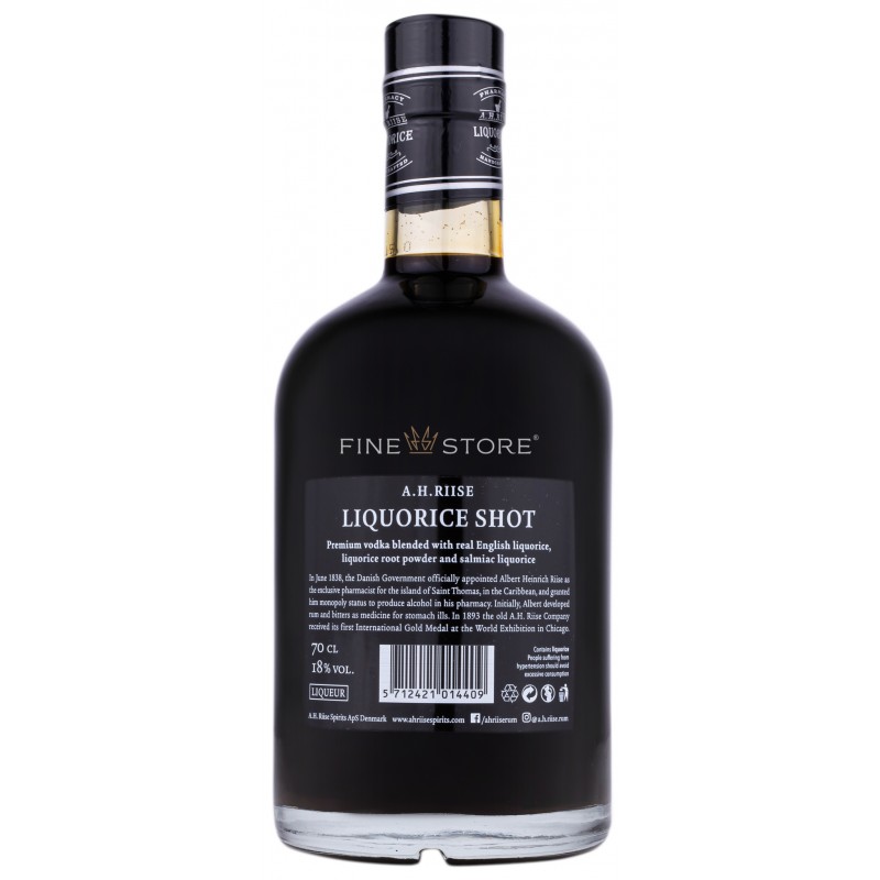 A.H.Riise Pharmacy Liquorice Shot 0.7L Lichior FineStore