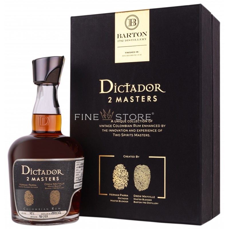 Dictador 2 Masters Barton Rye Bourbon Cask 1979 & 1982 0.7L Rom FineStore