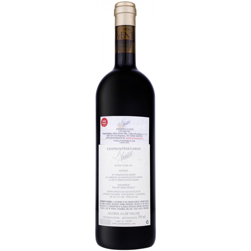 L'Aventure Estate Cuvee Paso Robles 0.75L Vin SUA FineStore