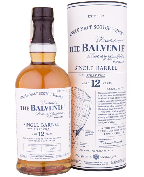 Balvenie 12 Ani Single Barrel First Fill 0.7L Top Balvenie 12 Ani Single Barrel First Fill 0.7L Top